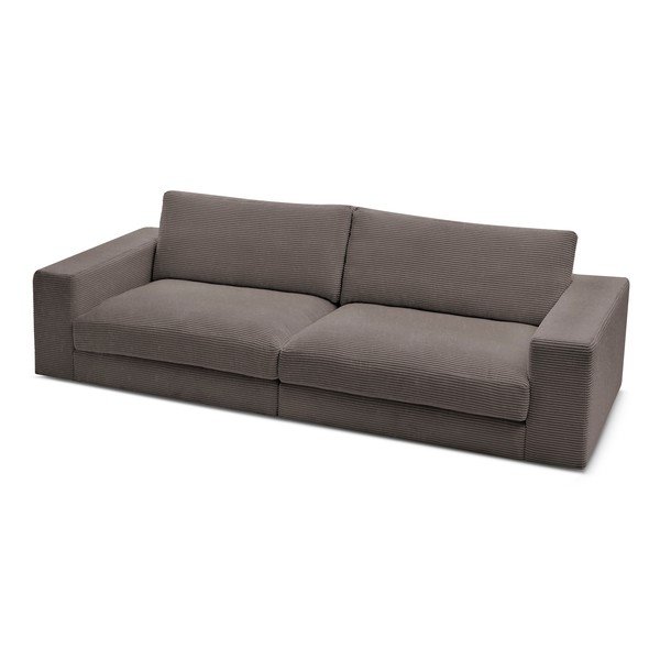 Szürkésbarna kordbársony kanapé 274 cm Leonard – Bobochic Paris-image-4