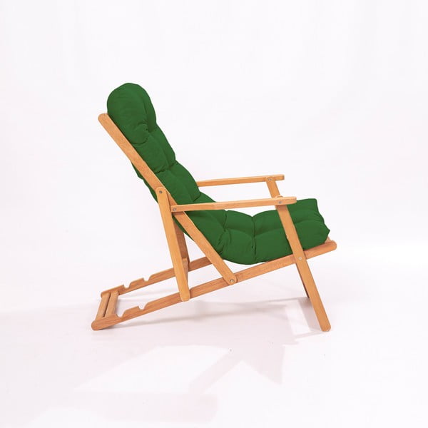 Zöld-natúr színű bükkfa kétszemélyes kerti lounge szett – Floriane Garden-image-2