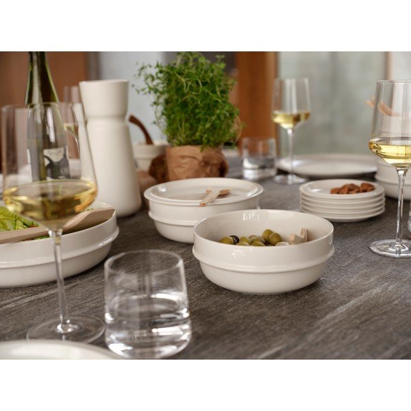 Krémszínű porcelán leveses tálka 600 ml Eau – Zone-image-1