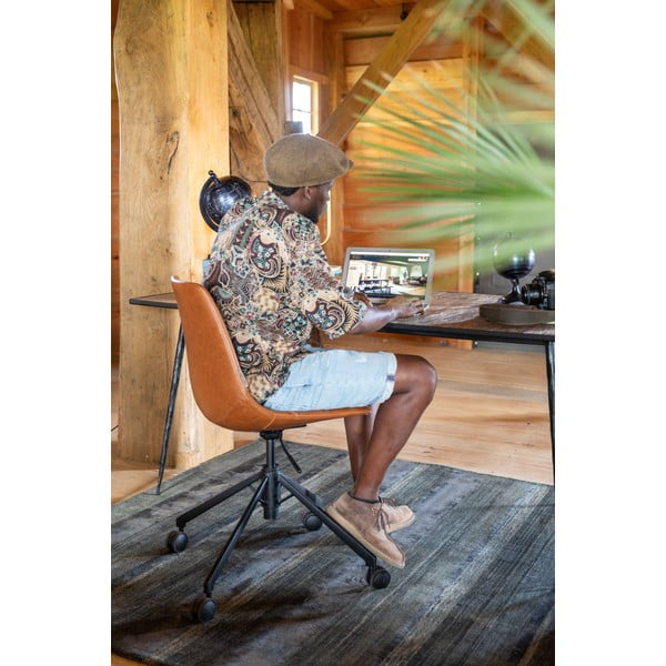 Franky barna gurulós irodai szék - Dutchbone-image-2