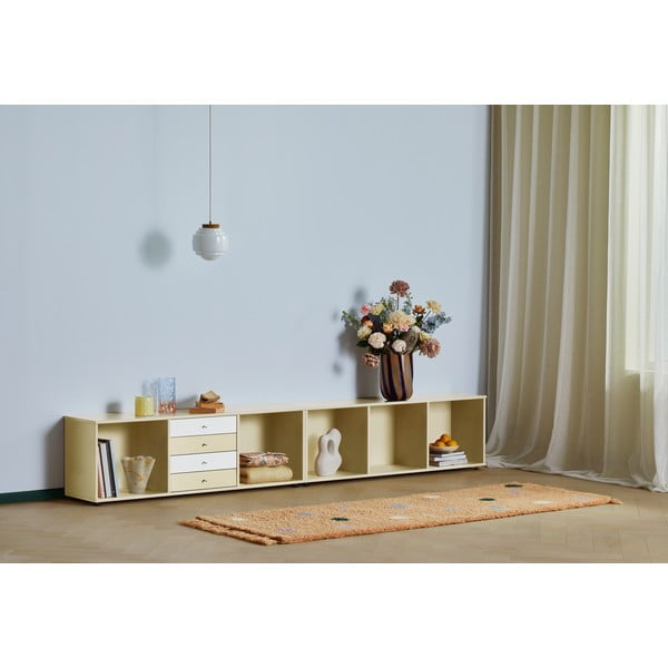 Világossárga alacsony komód 267x61 cm Mistral – Hammel Furniture-image-1