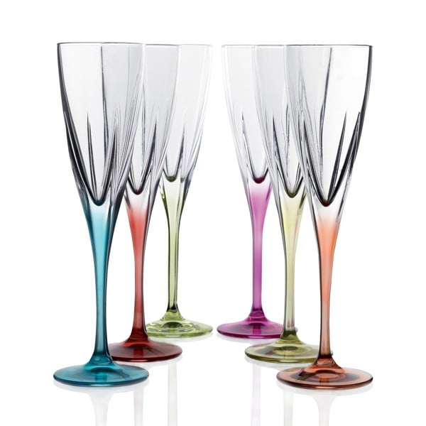 Gemma 6 darabos pezsgőspohár készlet - RCR Cristalleria Italiana-image-1