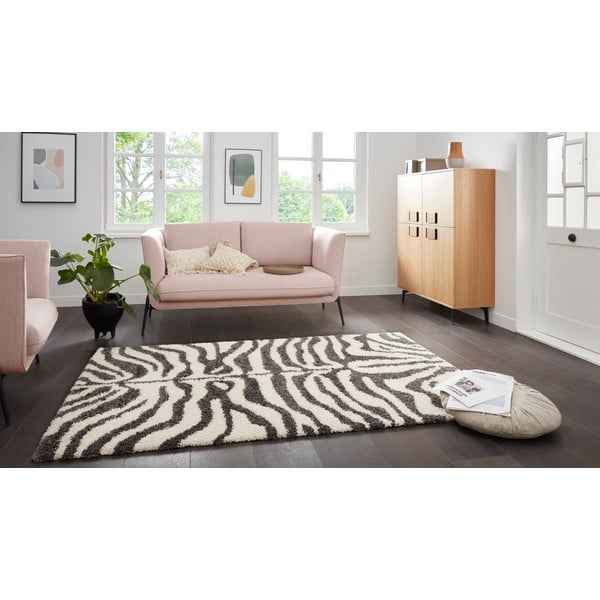 Striped Animal szürke-bézs szőnyeg, 150x80 cm - Ragami-image-1
