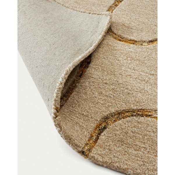 Bézs gyapjú szőnyeg 160x230 cm Magin – Kave Home-image-4