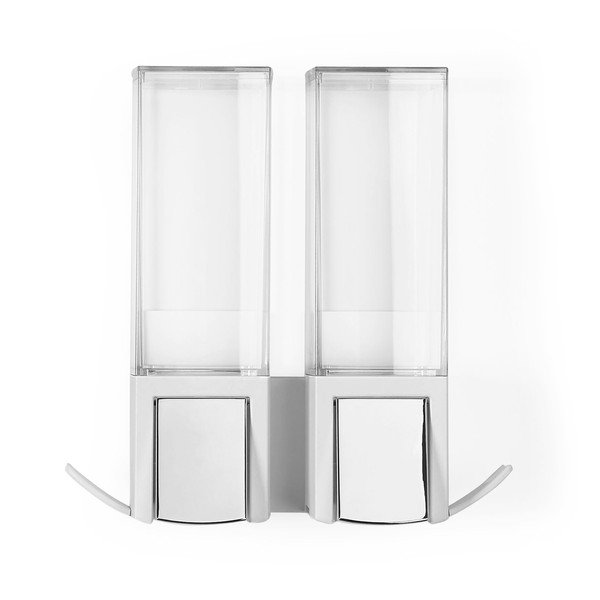 Clevek Double Dispenser fehér, öntapadós dupla fali szappanadagoló - Compactor-image-2