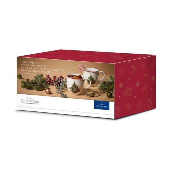 X-mas tree 2 db fehér porcelán bögre karácsonyi motívummal - Villeroy & Boch-image-2