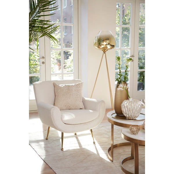 Krémszínű buklé fotel Vinstra – Light & Living-image-1