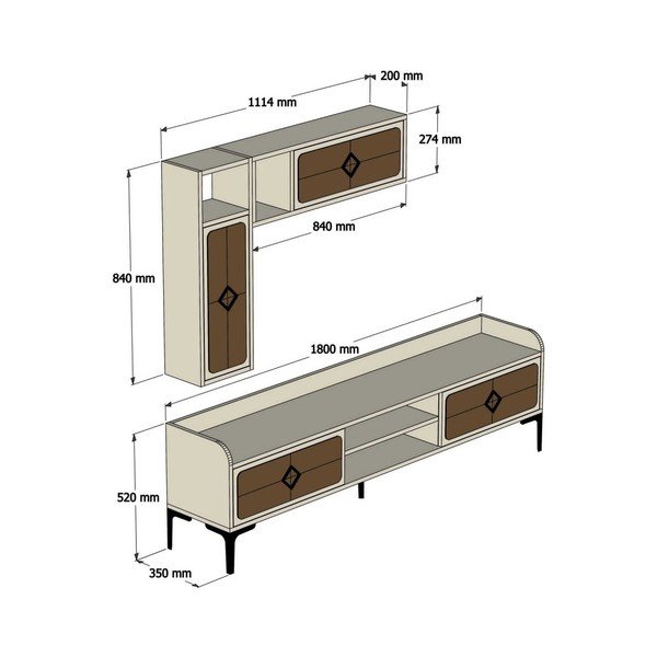 Samba krémszínű TV-állvány-image-2