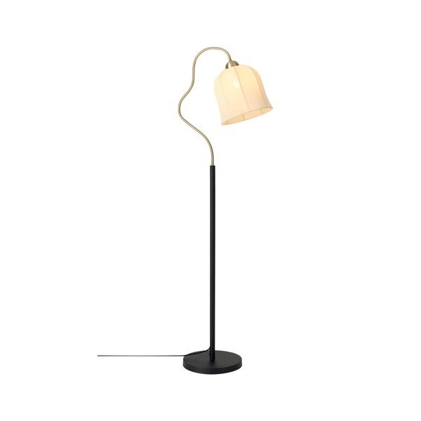 Fehér-fekete textil állólámpa (magasság 150 cm) Bell – Ellos Home