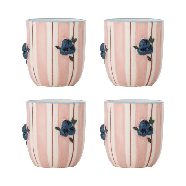 Rózsaszín kerámia bögre szett 4 db-os cappucinóhoz 235 ml Carry – Bloomingville