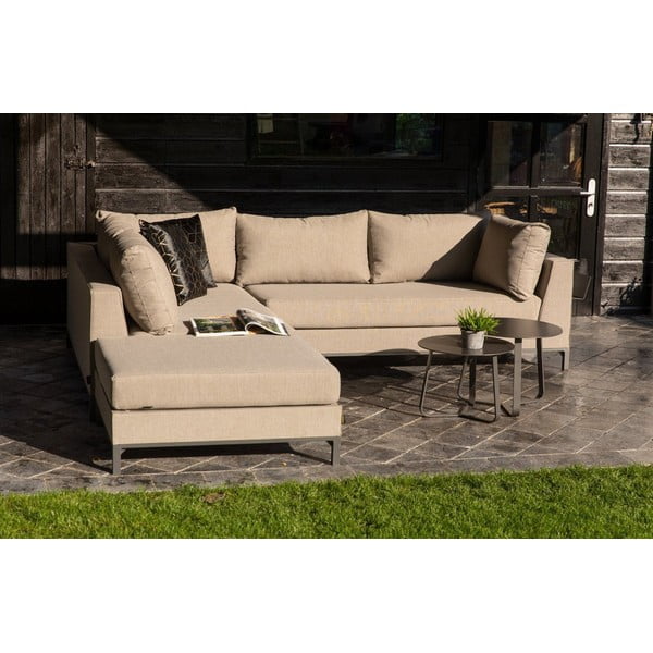 Sicilie bézs kerti kanapé, bal oldali - Exotan-image-1
