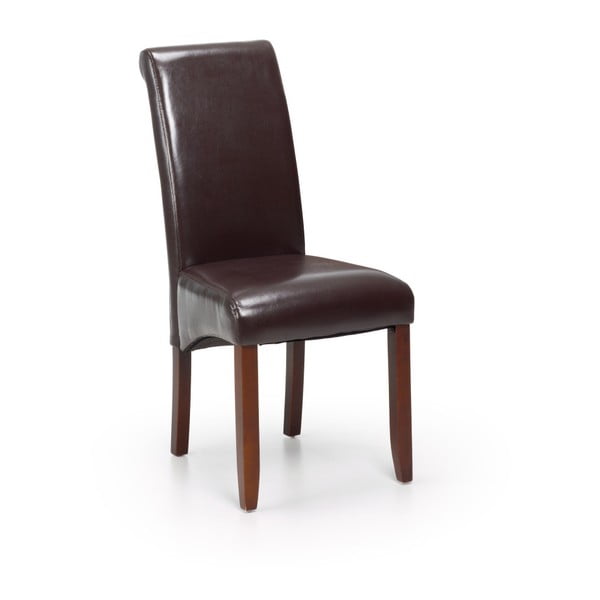 Oregon sötétbarna szék bükkfából és bőrből - Moycor