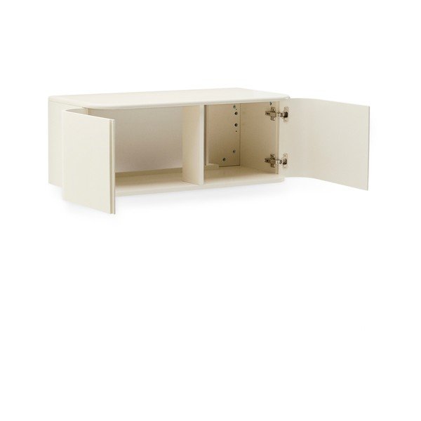 Bézs fali mosdó alatti szekrény 90x35 cm Salaya – Kave Home-image-4