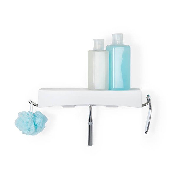 Clever Flip Shower Shelf fehér öntapadós fali polc - Compactor-image-4