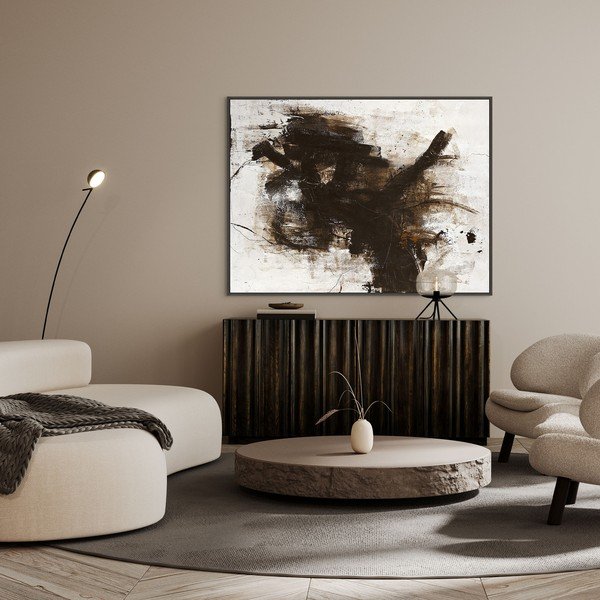 Kézzel festett keretezett-vászon kép 121x91 cm The Invisible – Malerifabrikken-image-1