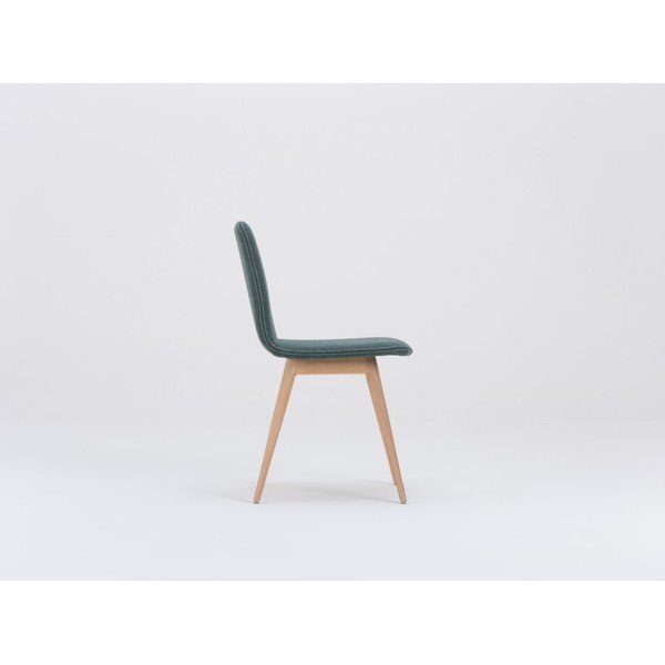 Ena zöld étkezőszék tölgyfa lábakkal - Gazzda-image-3