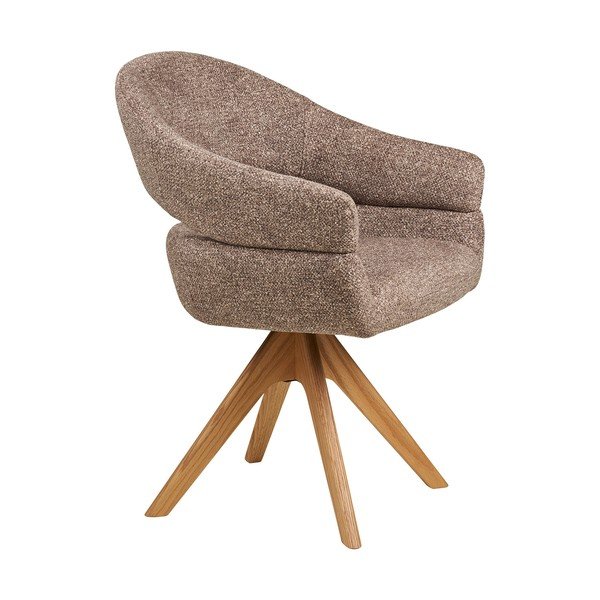 Barna kárpitozott karfás étkezőfotel Dover – House Nordic-image-3