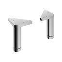 Fényes ezüstszínű bútorláb szett 2 db-os Quickset 318 – Pelipal