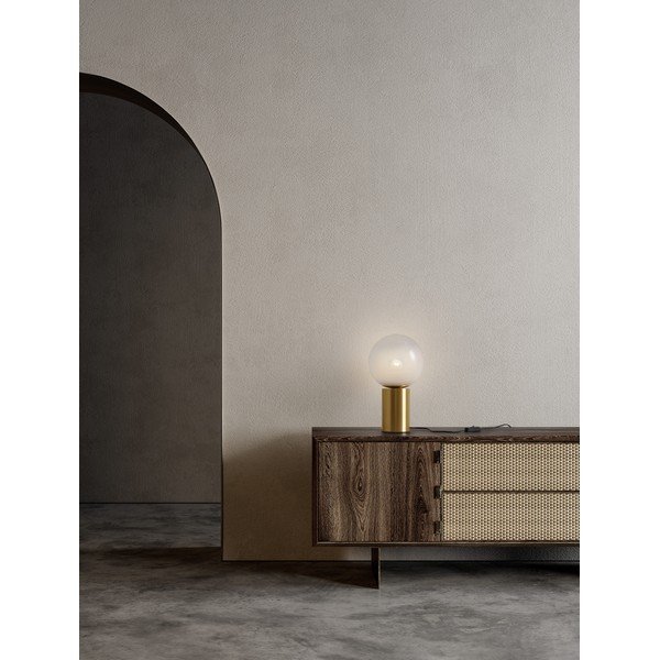 Fehér-aranyszínű üveg asztali lámpa (magasság 35,5 cm) Vita – Nova Luce-image-1
