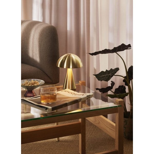 Aranyszínű LED dimmelhető asztali lámpa (magasság 20 cm) Mush – Hübsch-image-1