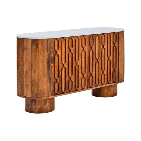 Natúr színű mangófa komód 140x75x45 cm Torcino – Premier Housewares
