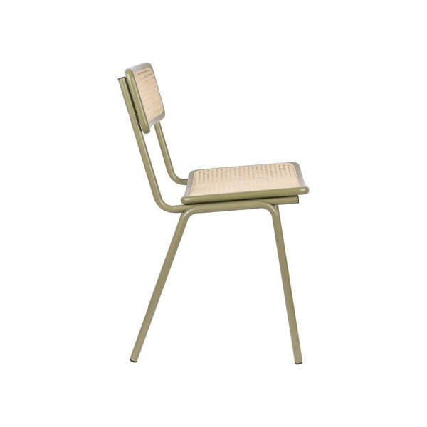 Zöld rattan étkezőszék szett 2 db-os Jort - Zuiver-image-4