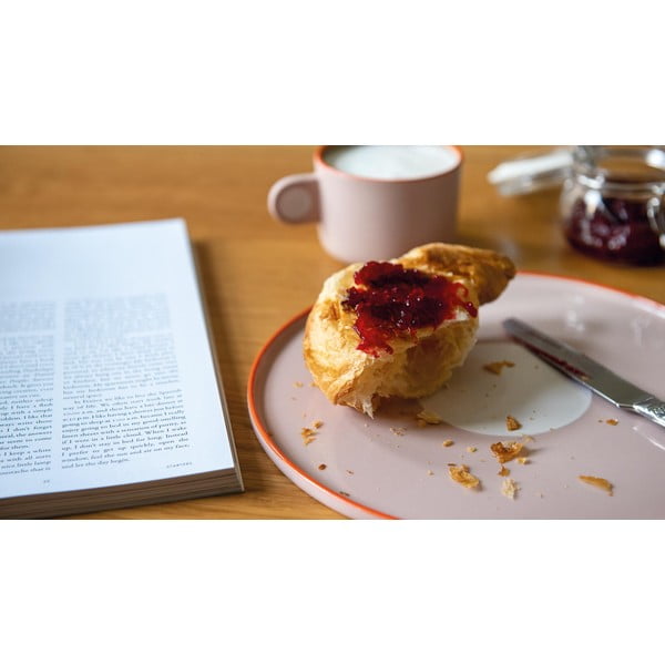 Greta rózsaszín agyagkerámia csésze és tányér, 250 ml - Remember-image-2