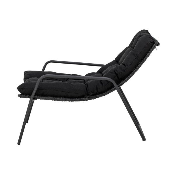 Fekete kerti napozóágy lábtartóval Boel - Bloomingville-image-4