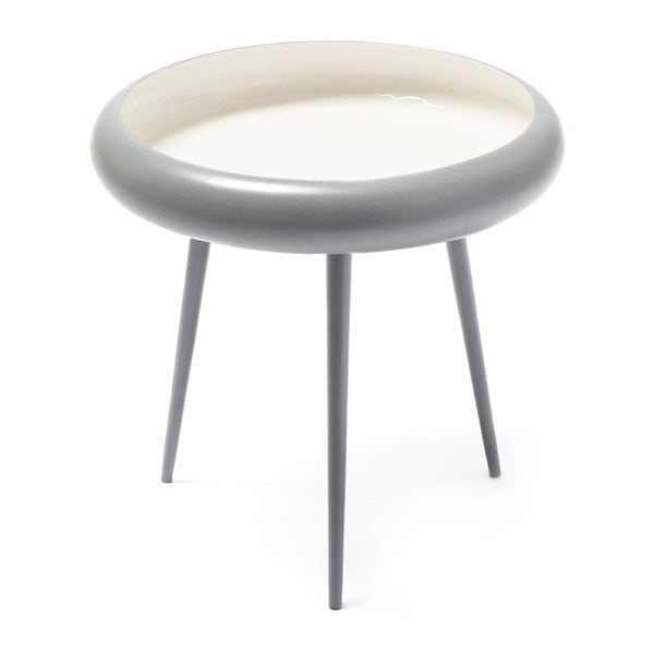Vaiva szürke-fehér tárolóasztal, ⌀ 49 cm - 360 Living