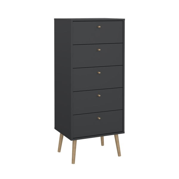 Antracitszürke magas komód 50x120 cm Bodo – Tvilum-image-2