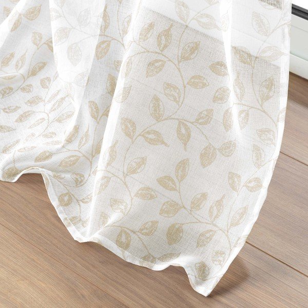 Bézs átlátszó függöny 137x280 cm Farandole – douceur d'intérieur-image-4