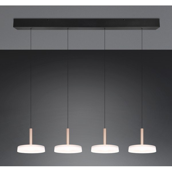 Fekete-fehér-aranyszínű LED dimmelhető függőlámpa üveg búrával Celeste – Trio-image-1