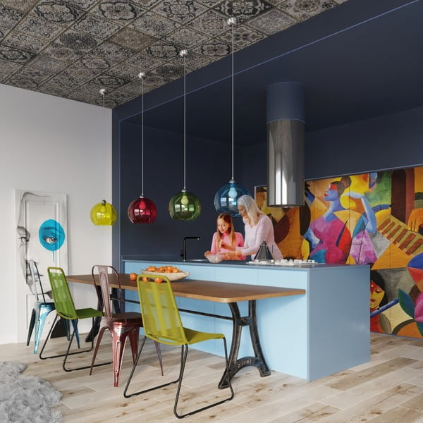 Fehér függőlámpa üveg búrával ø 30 cm Bilbao – Sollux-image-4