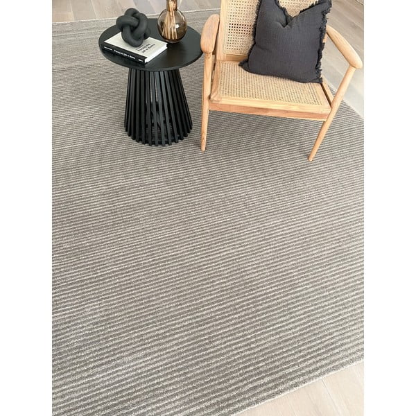 Szürke gyapjú szőnyeg 160x240 cm Calisia M Ribs – Agnella-image-1