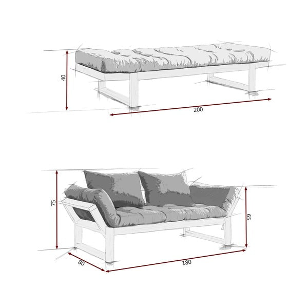 Edge Black/Orange kanapé - Karup-image-4