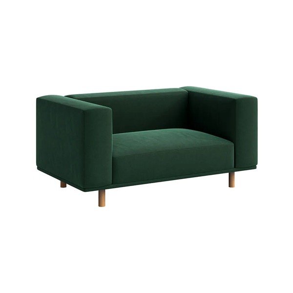 Sötétzöld bársony relaxációs fotel Kukumo – Ame Yens