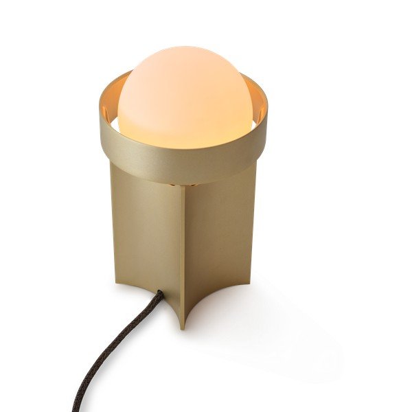 Aranyszínű dimmelhető asztali lámpa üveg búrával (magasság 22 cm) Loop – tala-image-2