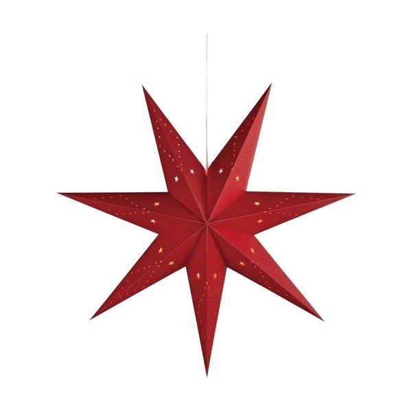 Piros függő karácsonyi fénydekoráció Saturnus – Markslöjd