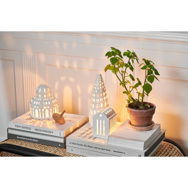 Urbania Lighthouse Smithy fehér kerámia gyertyatartó - Kähler Design-image-1