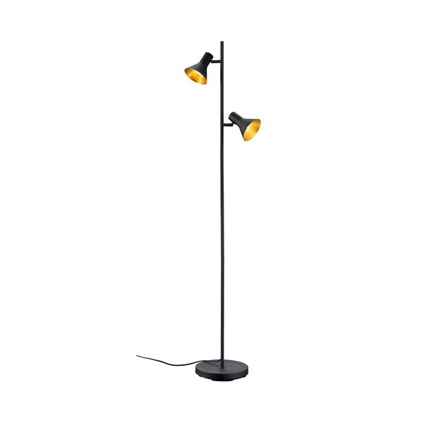Fekete állólámpa fém búrával (magasság 144 cm) Nina – Reality