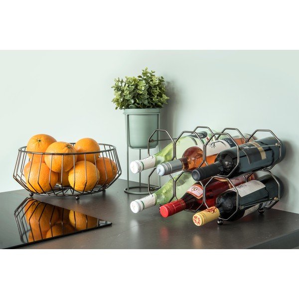 Honeycomb szürke fém összecsukható bortartó - PT LIVING-image-1