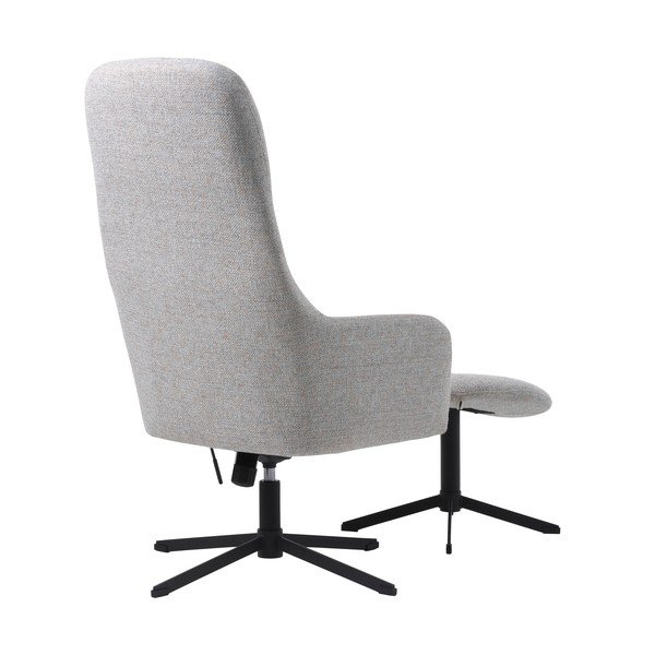 Világosszürke forgó relaxációs fotel Manning – Unique Furniture-image-3