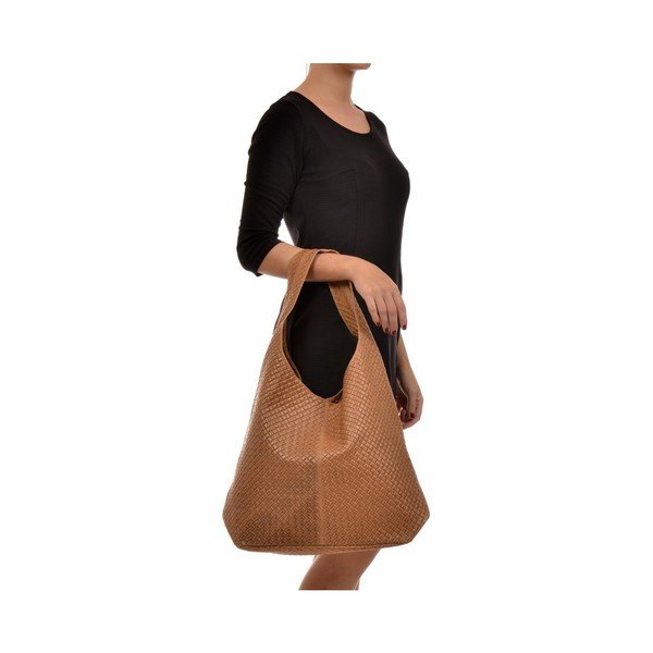 Barbara konyakbarna bőr kézitáska - Mangotti Bags-image-2