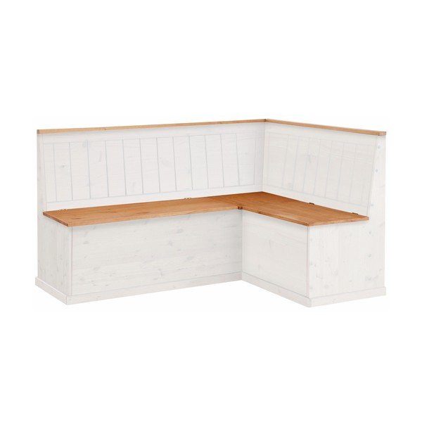 Silas fehér variálható sarokpad tárolóval borovi fenyőből - Støraa-image-1