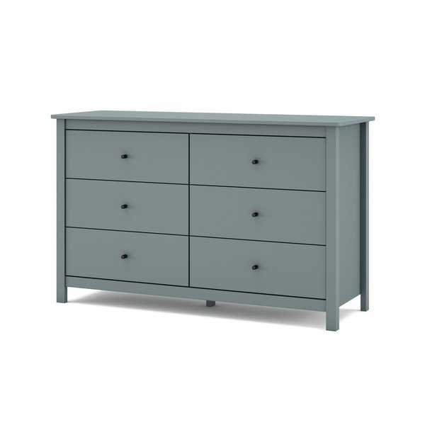 Szürkészöld borovi fenyő komód 130x80x45 cm Misti – Marckeric-image-3