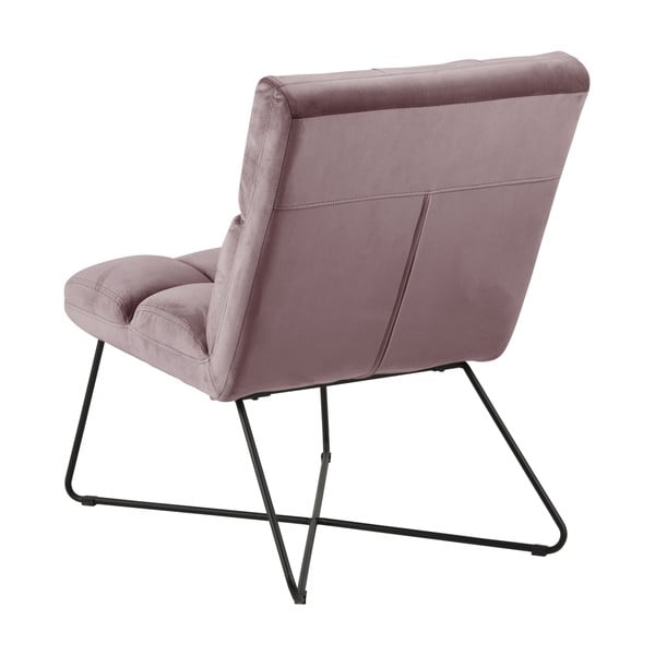 Rózsaszín bársony fotel Alba – Actona-image-3