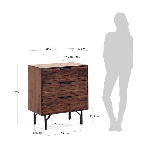 Atalia sötétbarna komód - La Forma-image-4