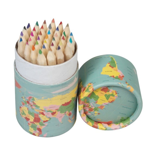 World Map 36 darab színes ceruza tokkal - Rex London