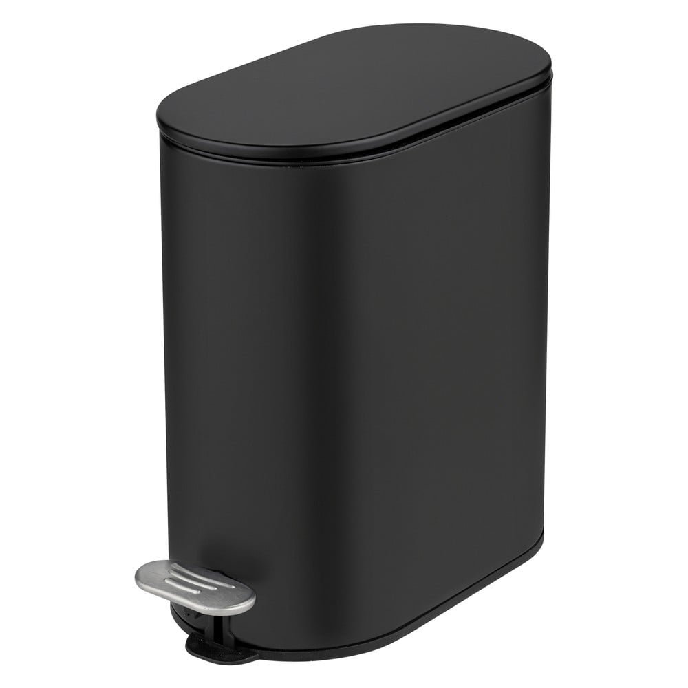 Matt fekete acél pedálos szemetes 5 l Collungo  Wenko