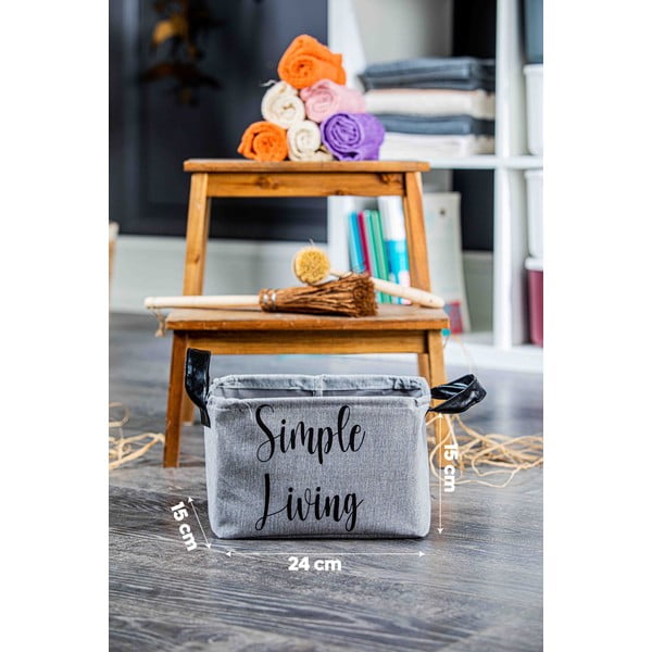 Tároló textil tárolókosár 30x22x19 cm – Mioli Decor-image-2